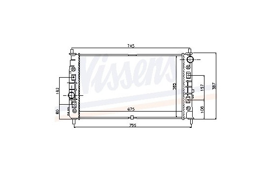 Radiator, engine cooling 69016 Nissens