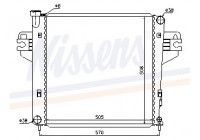 Radiator, engine cooling 69212 Nissens