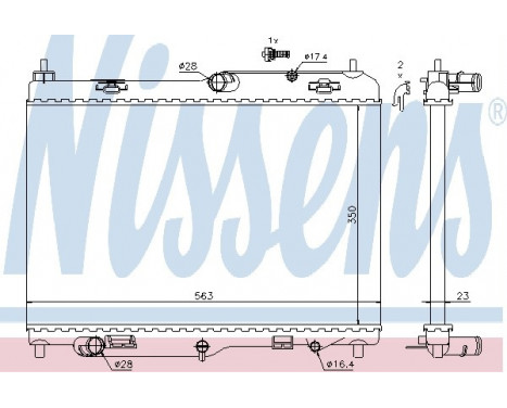 Radiator, engine cooling 69234 Nissens