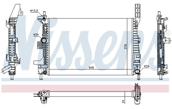 Radiator, engine cooling 69238 Nissens