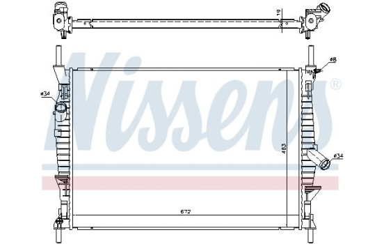 Radiator, engine cooling 69240 Nissens