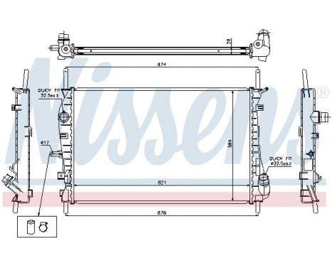 Radiator, engine cooling 69252 Nissens, Image 2