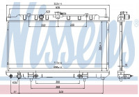 Radiator, engine cooling 69460 Nissens
