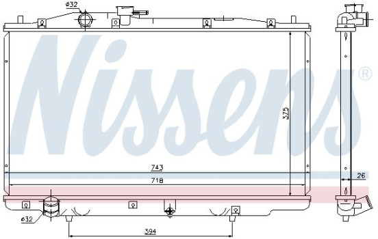 Radiator, engine cooling 69464 Nissens, Image 2