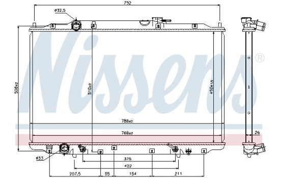 Radiator, engine cooling 69477 Nissens, Image 2