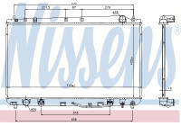 Radiator, engine cooling 69478 Nissens