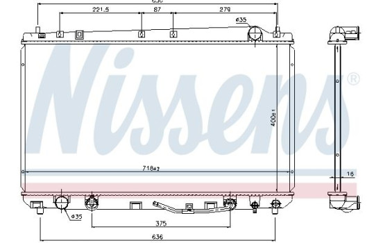 Radiator, engine cooling 69478 Nissens, Image 2