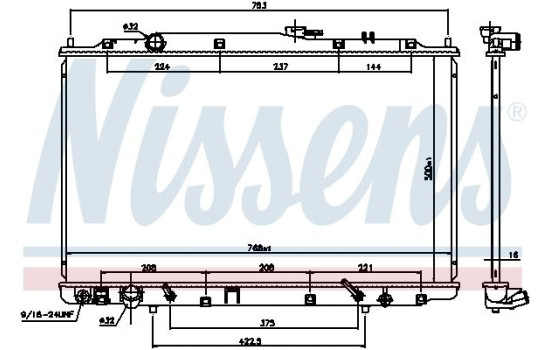 Radiator, engine cooling 69482 Nissens, Image 2
