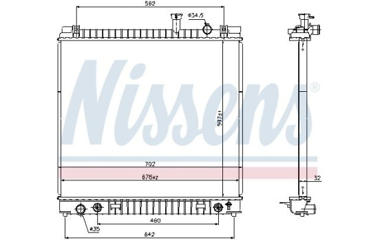 Radiator, engine cooling 69484 Nissens, Image 2