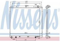 Radiator, engine cooling 69485 Nissens