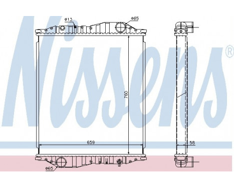 Radiator, engine cooling 69602A Nissens
