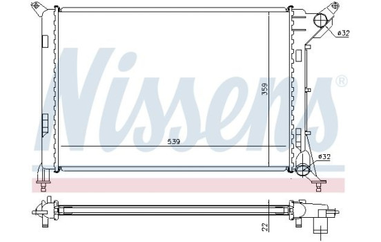Radiator, engine cooling 69702A Nissens, Image 2