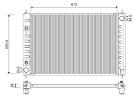 Radiator, engine cooling 701195 Valeo