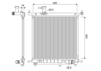 Radiator, engine cooling 701328 Valeo