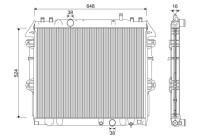 Radiator, engine cooling 701345 Valeo