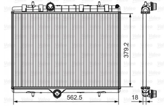 Radiator, engine cooling 701507 Valeo