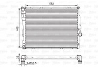 Radiator, engine cooling 701523 Valeo