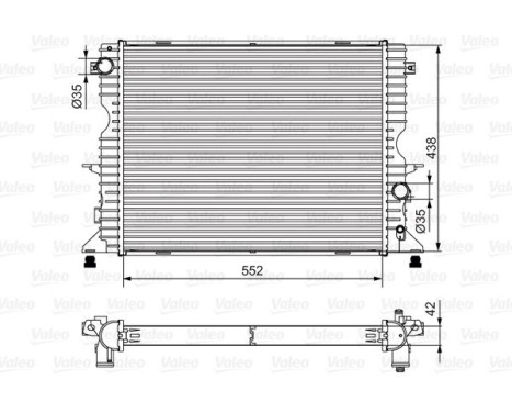 Radiator, engine cooling 701545 Valeo