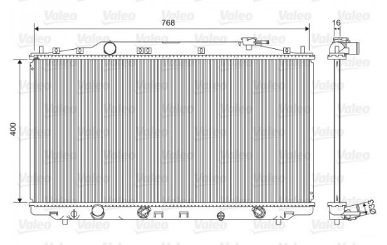 Radiator, engine cooling 701551 Valeo