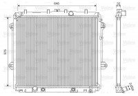 Radiator, engine cooling 701555 Valeo