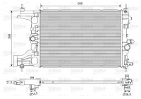 Radiator, engine cooling 701594 Valeo