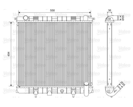 Radiator, engine cooling 701599 Valeo