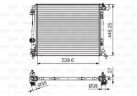 Radiator, engine cooling 701662 Valeo