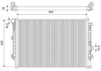 Radiator, engine cooling 701667 Valeo