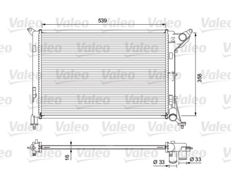 Radiator, engine cooling 701730 Valeo