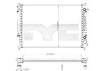 Radiator, engine cooling 702-0003 TYC