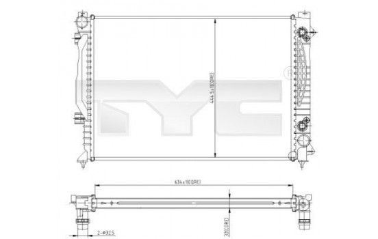 Radiator, engine cooling 702-0003 TYC
