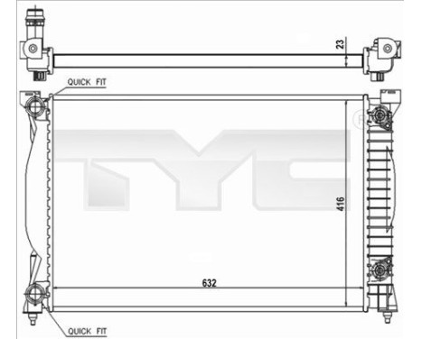 Radiator, engine cooling 702-0014-R TYC