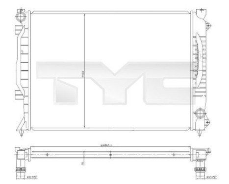 Radiator, engine cooling 702-0017 TYC