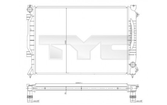 Radiator, engine cooling 702-0017 TYC