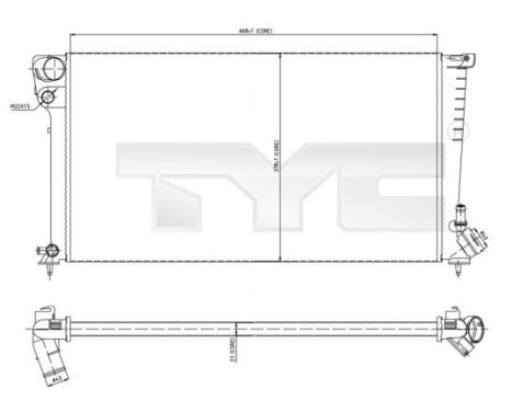 Radiator, engine cooling 705-0001 TYC