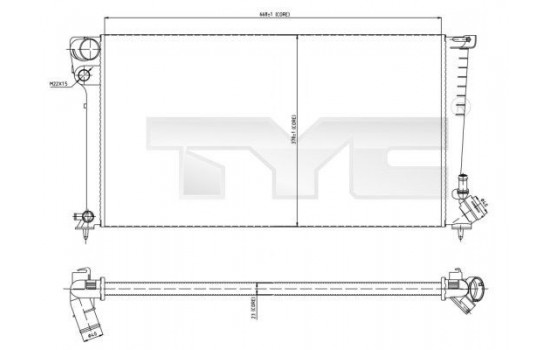 Radiator, engine cooling 705-0001 TYC