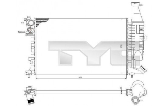 Radiator, engine cooling 705-0069 TYC