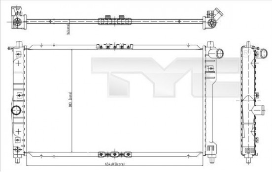 Radiator, engine cooling 706-0016 TYC