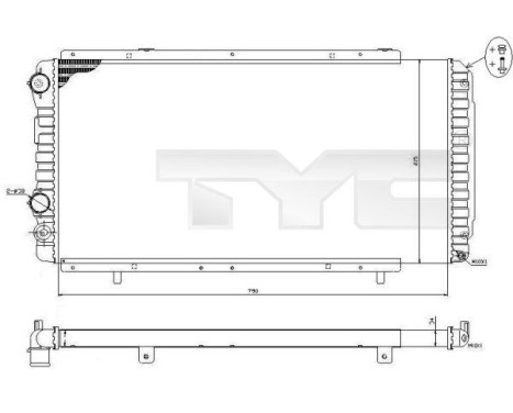 Radiator, engine cooling 709-0014-R TYC
