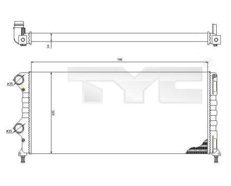 Radiator, engine cooling 709-0015-R TYC
