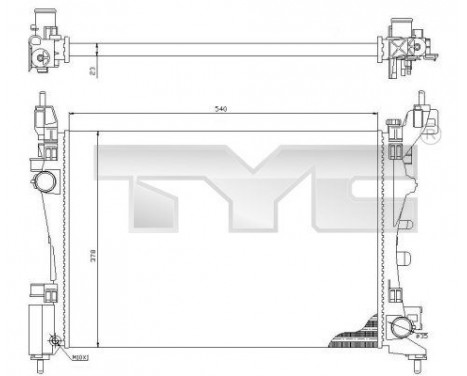 Radiator, engine cooling 709-0018 TYC