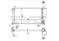 Radiator, engine cooling 709-0025-R TYC