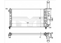 Radiator, engine cooling 709-0026-R TYC