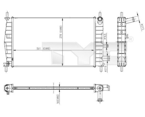 Radiator, engine cooling 710-0025 TYC