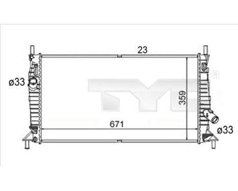 Radiator, engine cooling 710-0056-R TYC