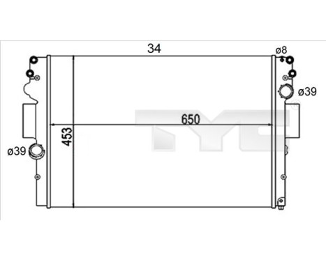 Radiator, engine cooling 715-0004-R TYC