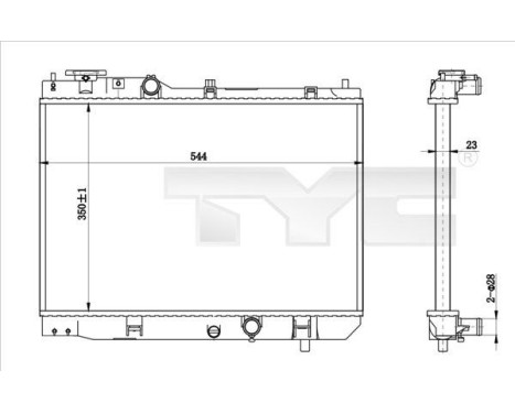 Radiator, engine cooling 720-0001-R TYC