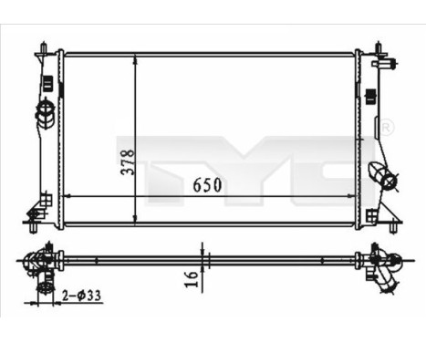 Radiator, engine cooling 720-0012 TYC