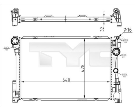 Radiator, engine cooling 721-0015 TYC