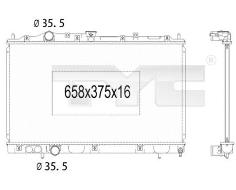 Radiator, engine cooling 723-1009 TYC